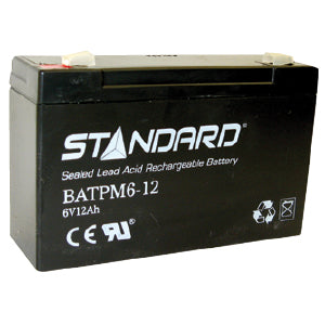 BATTERY/6V/12Ah/0.188/TABS (BATPM6-12)