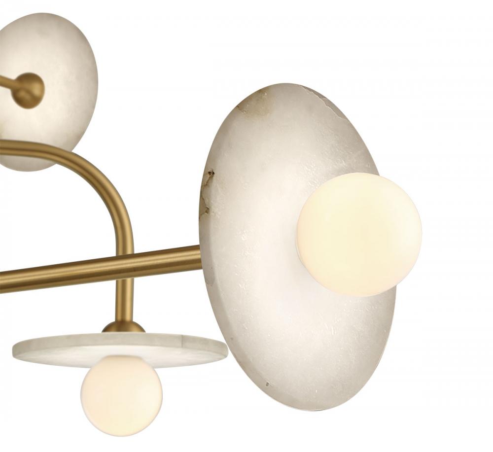 Teramo, 10 Light LED Chandelier, Brushed Brass