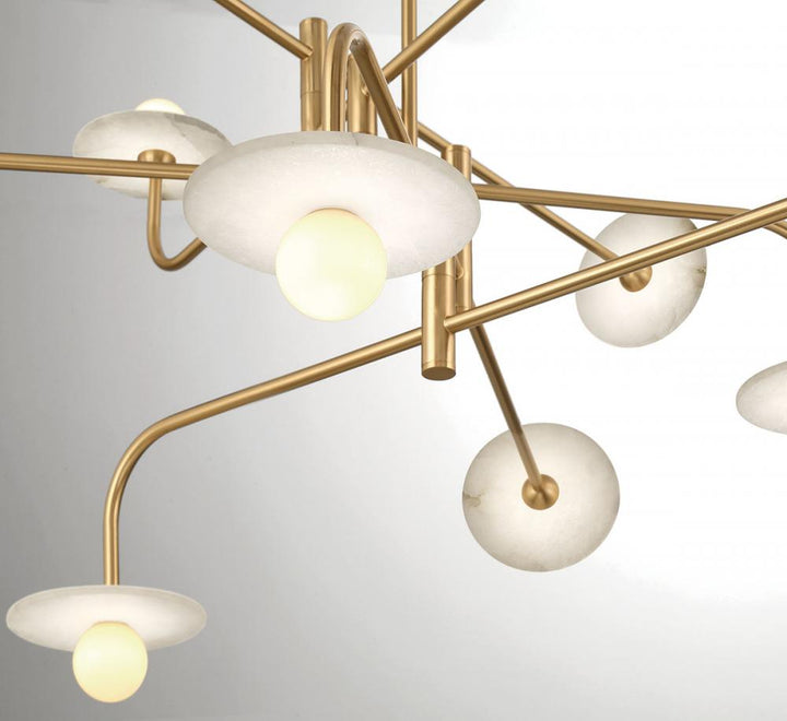 Teramo, 10 Light LED Chandelier, Brushed Brass