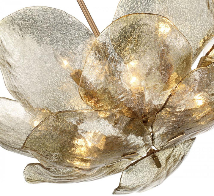 Corato, 12 Light Chandelier, Brushed Brass