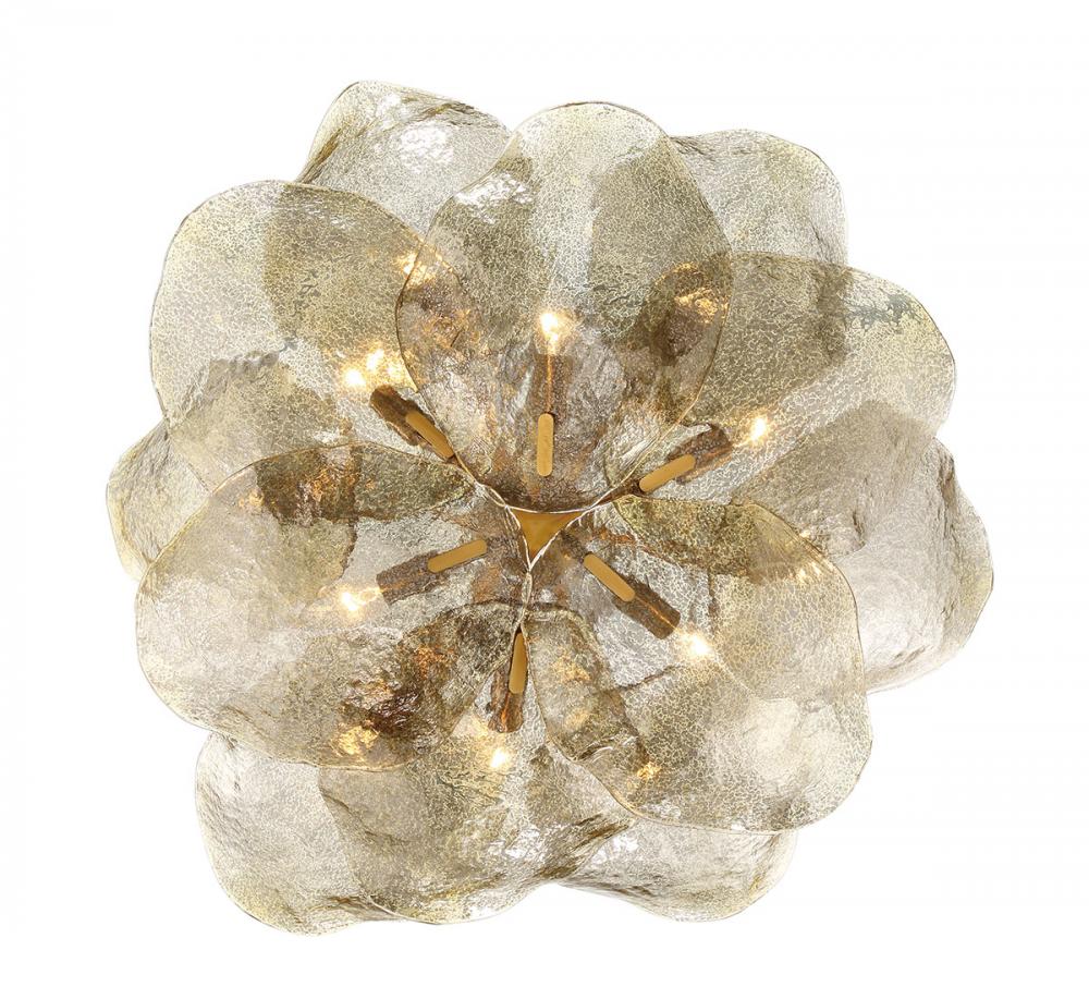 Corato, 12 Light Chandelier, Brushed Brass