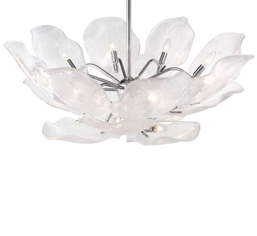 Corato, 16 Light Chandelier, Chrome