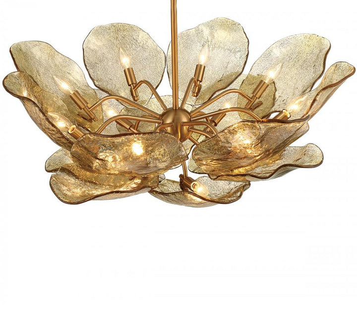 Corato, 16 Light Chandelier, Brushed Brass