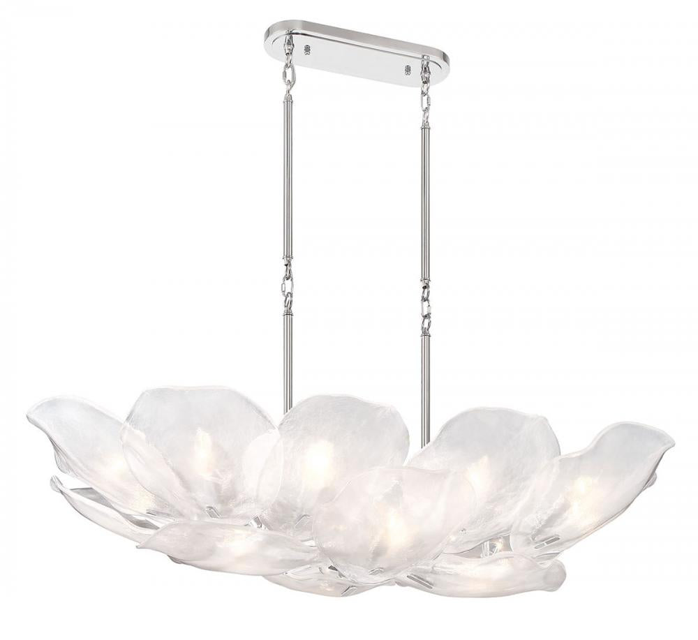 Corato, 14 Light Island Chandelier, Chrome