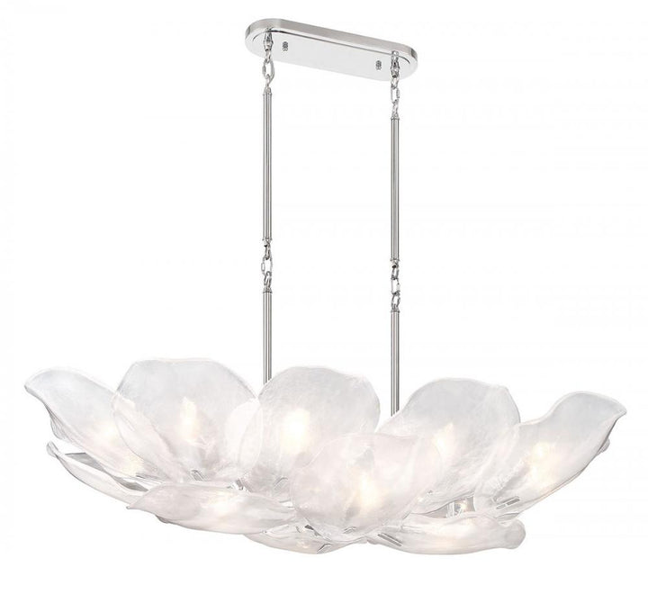 Corato, 14 Light Island Chandelier, Chrome