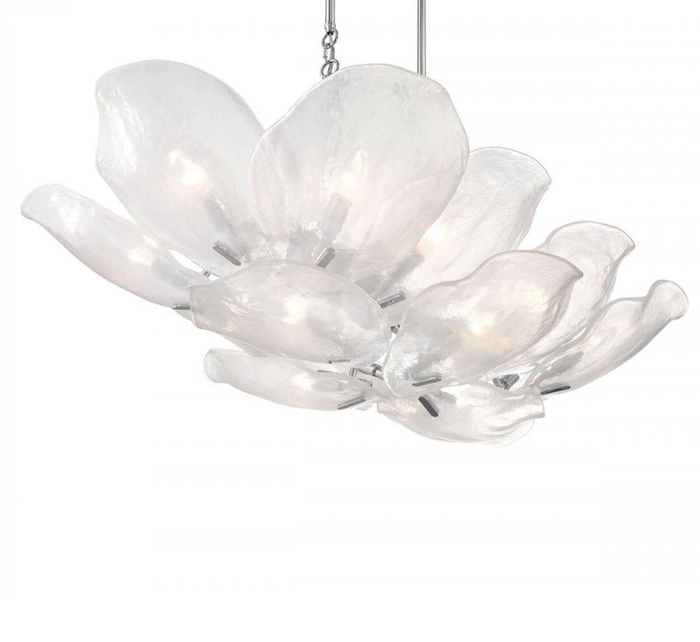 Corato, 14 Light Island Chandelier, Chrome