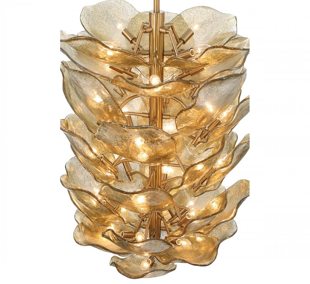 Corato, 40 Light Grand Chandelier, Brushed Brass