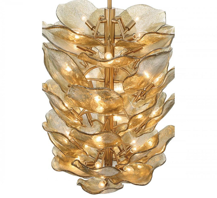Corato, 40 Light Grand Chandelier, Brushed Brass