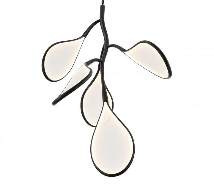 Volare, 5 Light LED Chandelier, Brushed Gunmetal