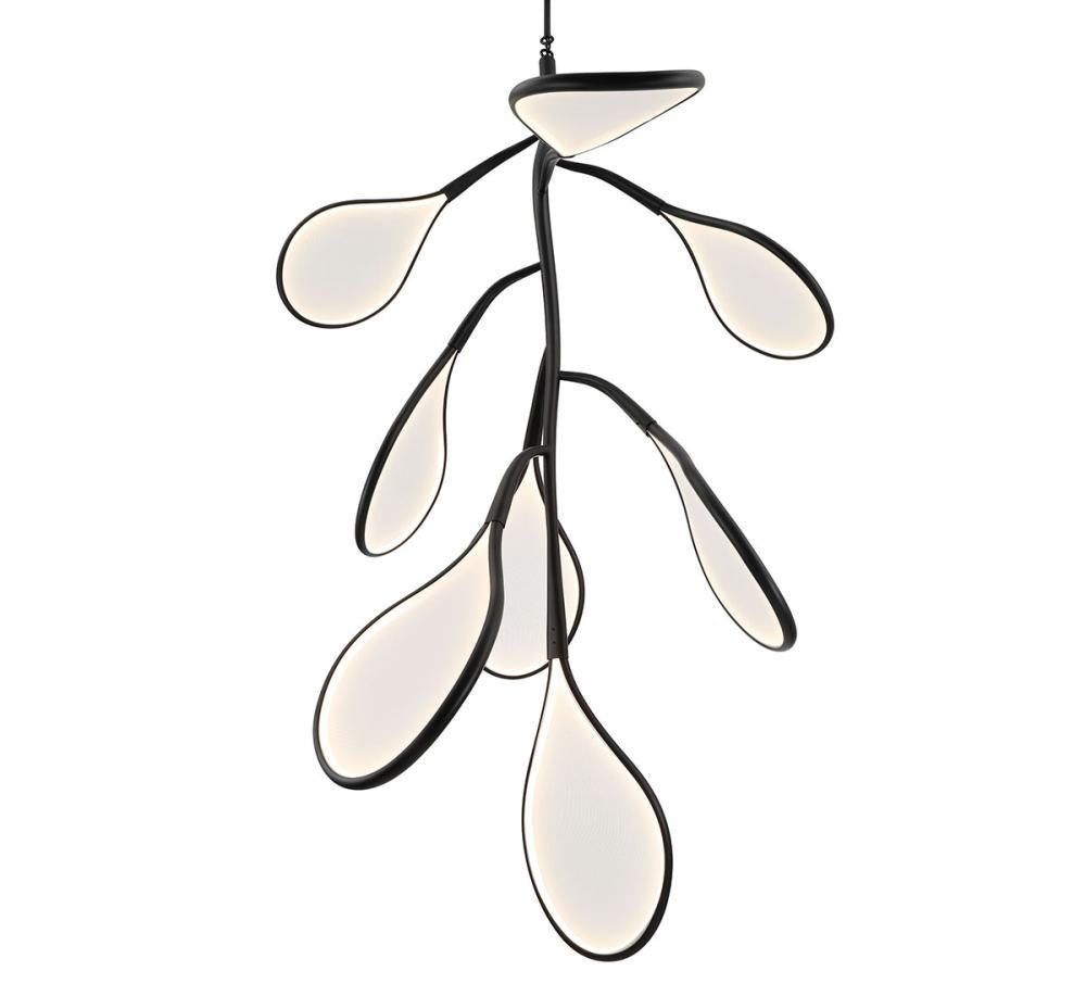 Volare, 8 Light LED Grand Chandelier, Brushed Gunmetal
