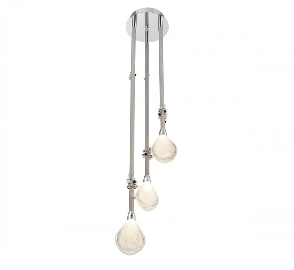 Bellissima, 3 Light LED Pendant, Chrome