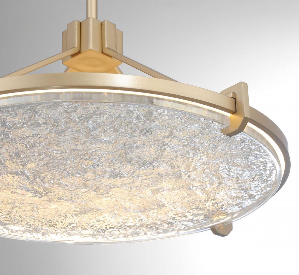 Raffinato, Large LED Chandelier, Brushed Gold