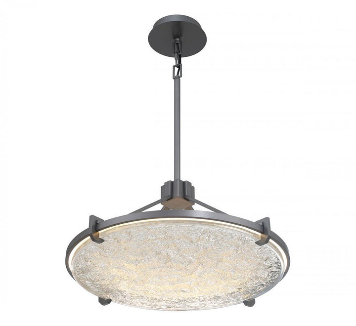 Raffinato, Large LED Chandelier, Brushed Gunmetal