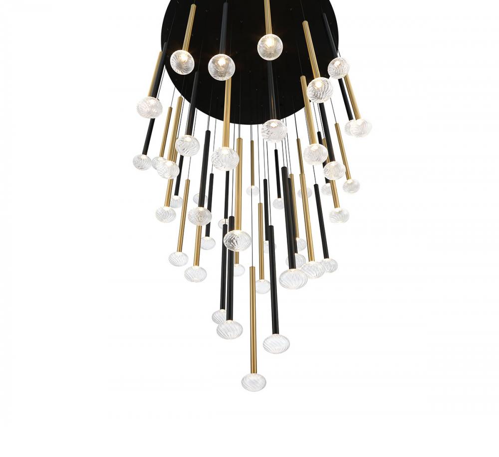 Soffio, 25 Light Round LED Chandelier, Mixed