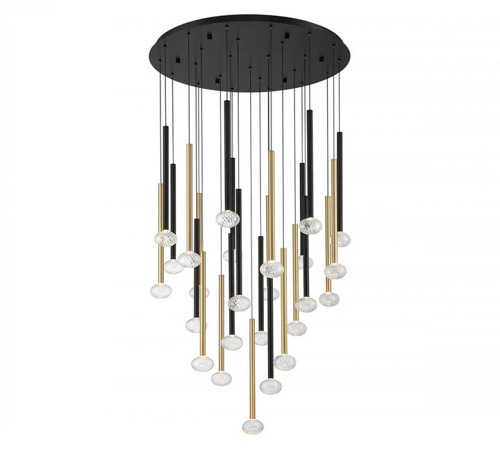 Soffio, 25 Light Round LED Chandelier, Mixed