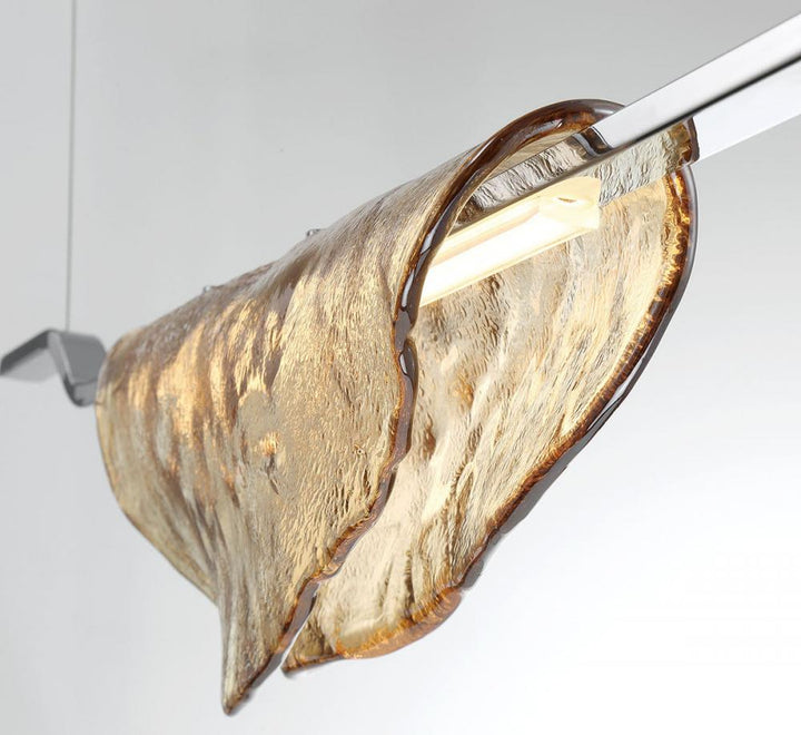 Savona, 1 Light Linear LED Chandelier, Amber