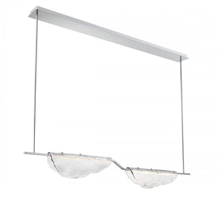 Savona, 2 Light Linear LED Chandelier, Clear