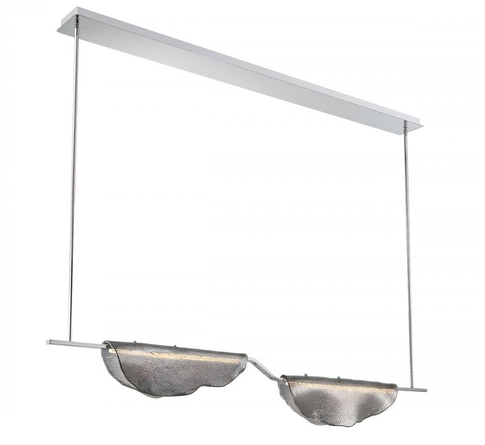 Savona, 2 Light Linear LED Chandelier, Smoke
