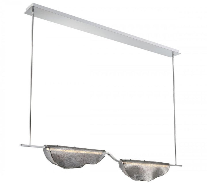 Savona, 2 Light Linear LED Chandelier, Smoke