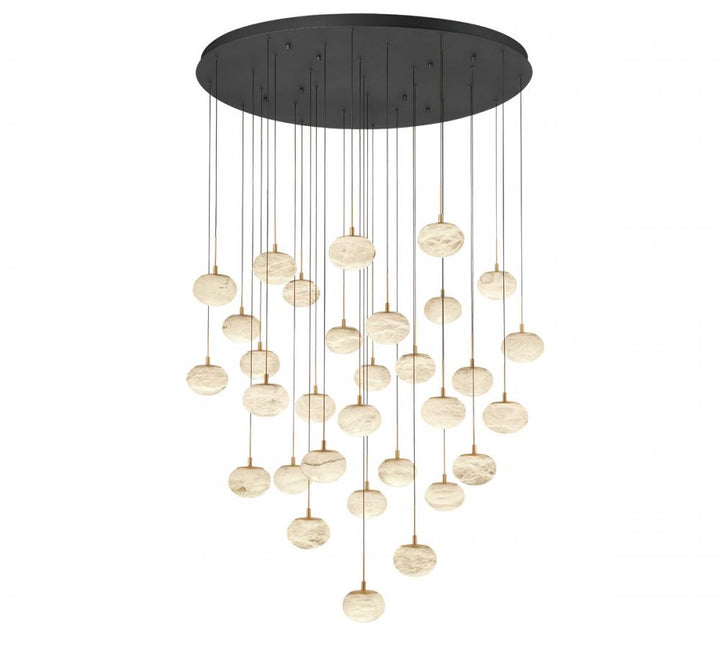Calcolo, 31 Light LED Grand Chandelier, Matte Black