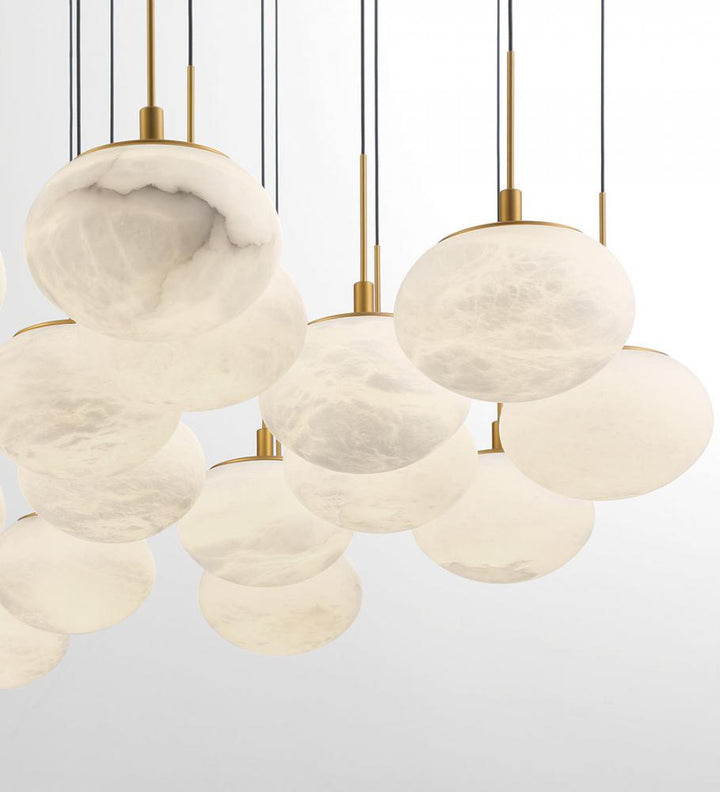 Calcolo, 31 Light LED Grand Chandelier, Painted Antique Brass