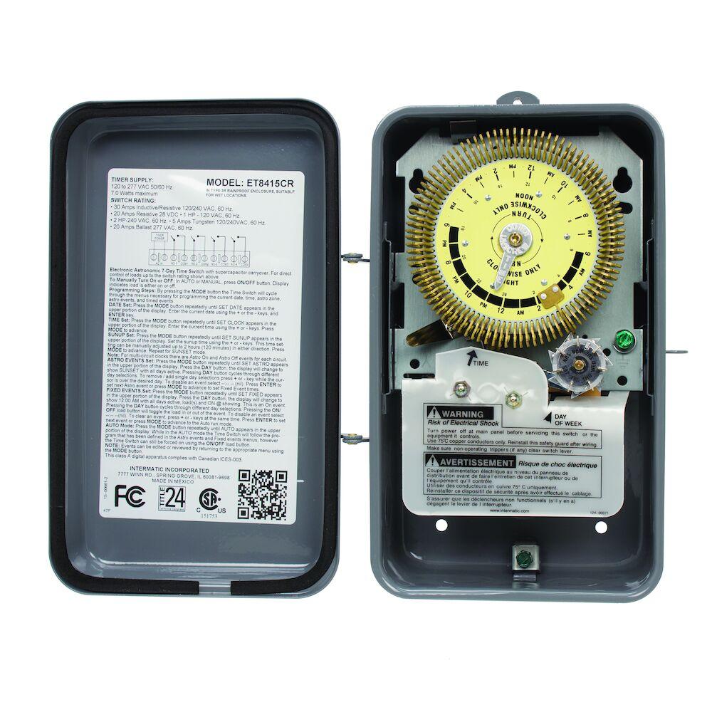 24-Hour Mechanical Time Switch with Skip-a-Day,