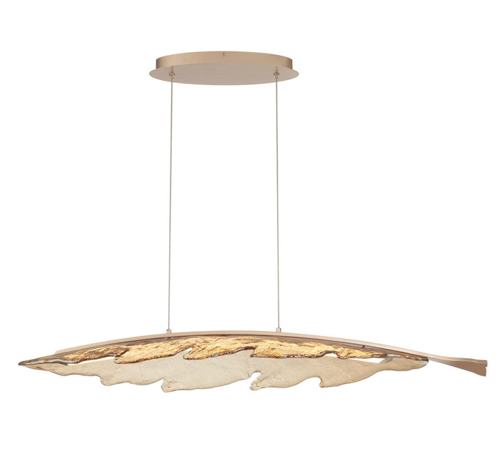 Sanremo, 41" Oval LED Chandelier, Painted Brushed Champagne