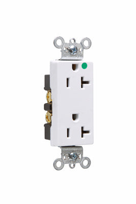 DECO DUP RECEP 20A 125V B+S WIRE HG W
