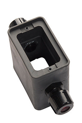 BLCK RUBBER BOX, 2 GRIPS, DEEP DPTH