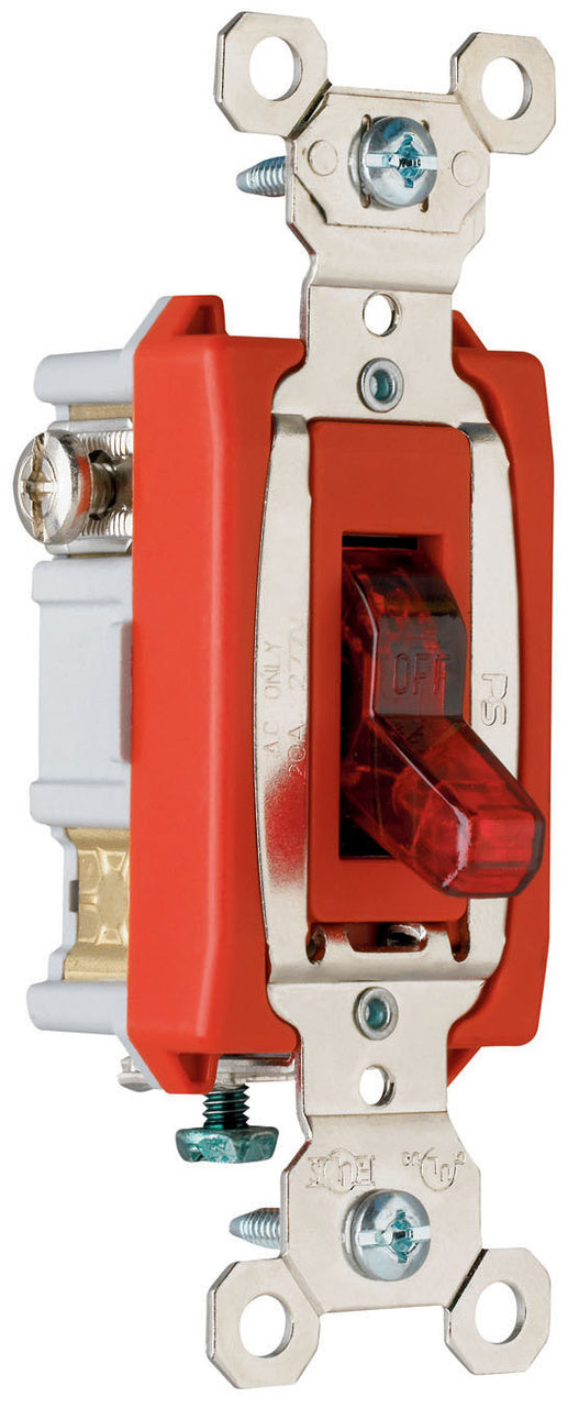 20A 277VAC B+S WIRE SP PILOT RED