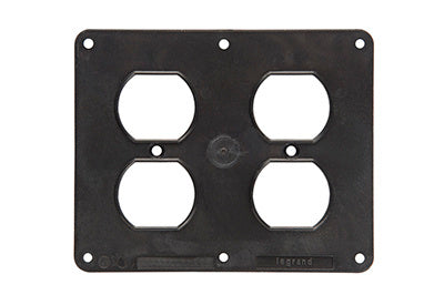 2G BLACK 2-DUPLEX COVER PLATE