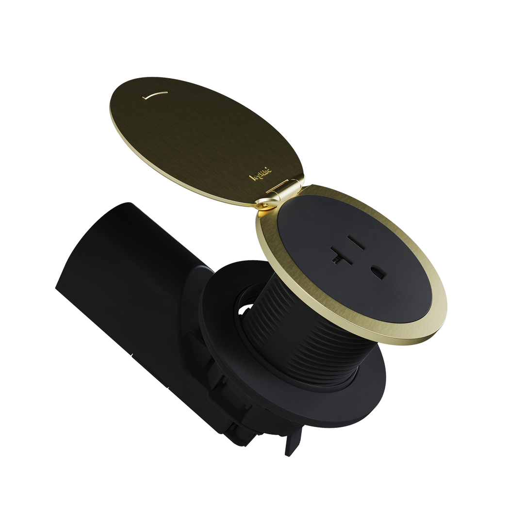 COUNTERTOP POWERLID BRUSHD CHAMPAGNE BRZ