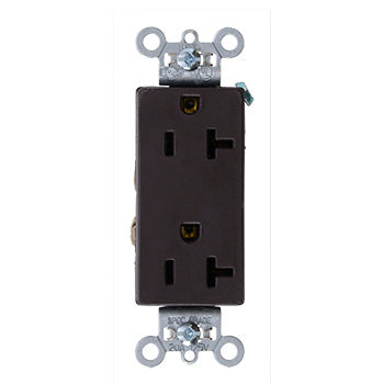 DECO DUP RECEP 20A 125V S-WIRE BN