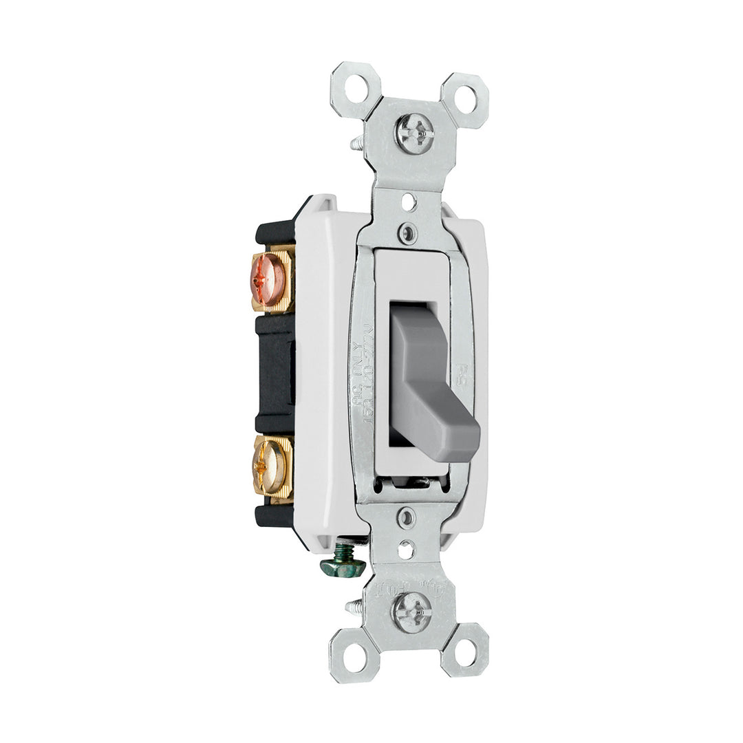 15A 120/277VAC B+S WIRE COMM 3W SW GRY