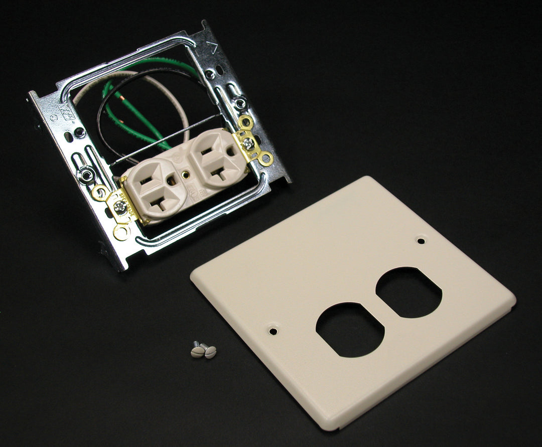 2-GANG W/ONE DUPLEX RECEP INST V