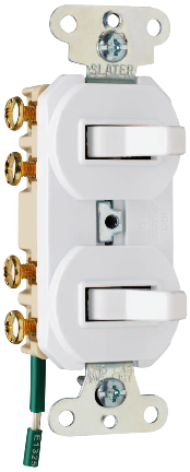 COMBO 2 SWITCHES 3W 15A 120/277V W