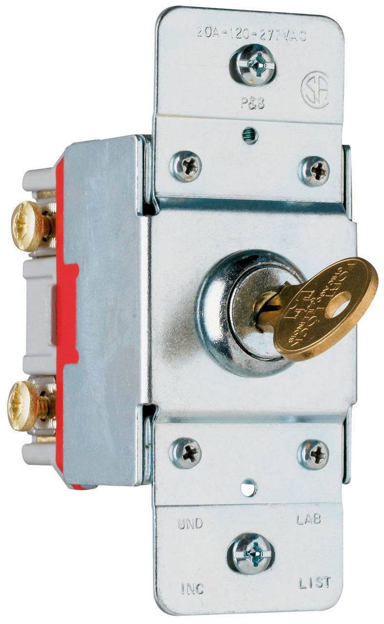 20A 120/277VAC B+S WIRE SP KEY LOCK SW