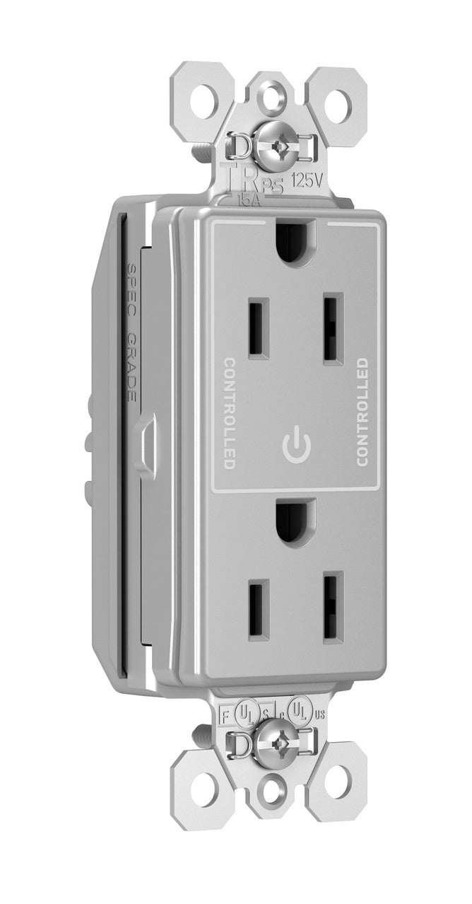15A TR HALF CTRL PLUGTAIL RECEPT GRY