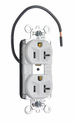 20A/125V SPLT CIRC DUPLX SPEC GR W
