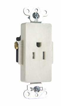 DECO REC SGL TAMPER RES 15A/125V LA