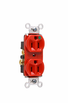 COMPACT HG DUP REC 15A 125V RED