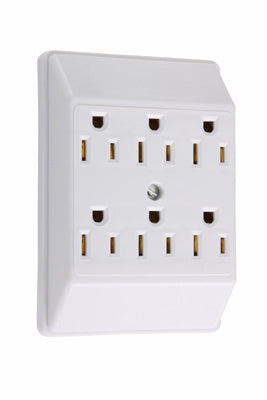 2 TO 6 PLUG IN ADAPTER, WHITE
