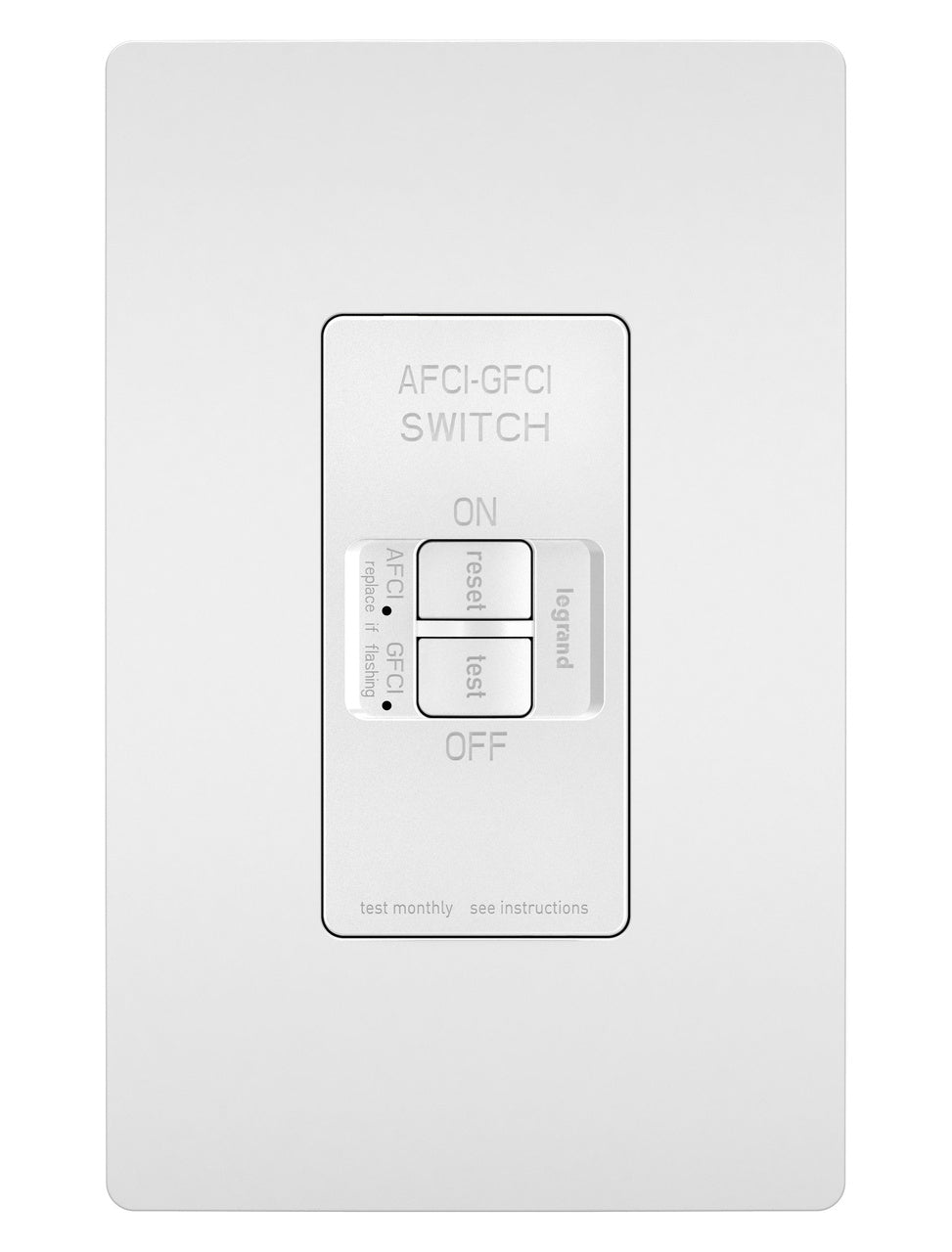 20A AFCI/GFCI DEAD FRONT SELF-TEST WH