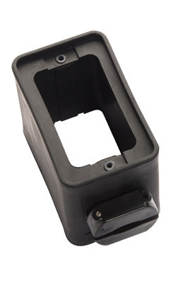 BLACK RUBBER BOX, 1 CLAMP, STD DPTH