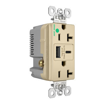 20A 125V HG TR REC+USBA+C FAST CHRG IV