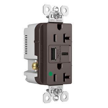 20A 125V DUP HG TR REC+USBA USBC 3.1A BR