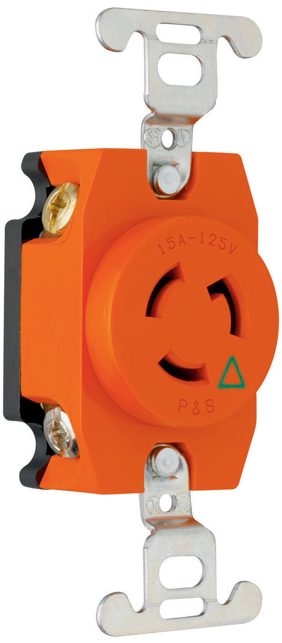 LKG SGL RCPT, IG, 15A 125V, L5-15R, OR