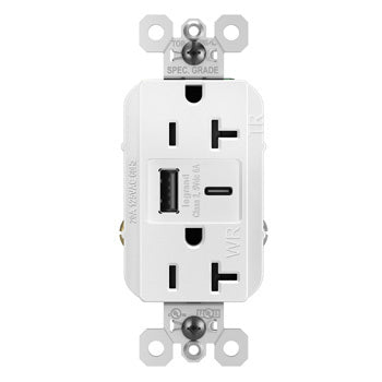 20A 125V WR TR REC + USBA+C FAST CHRG W