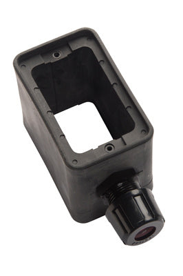 BLACK RUBBER BOX, 1 GRIP, STD DPTH