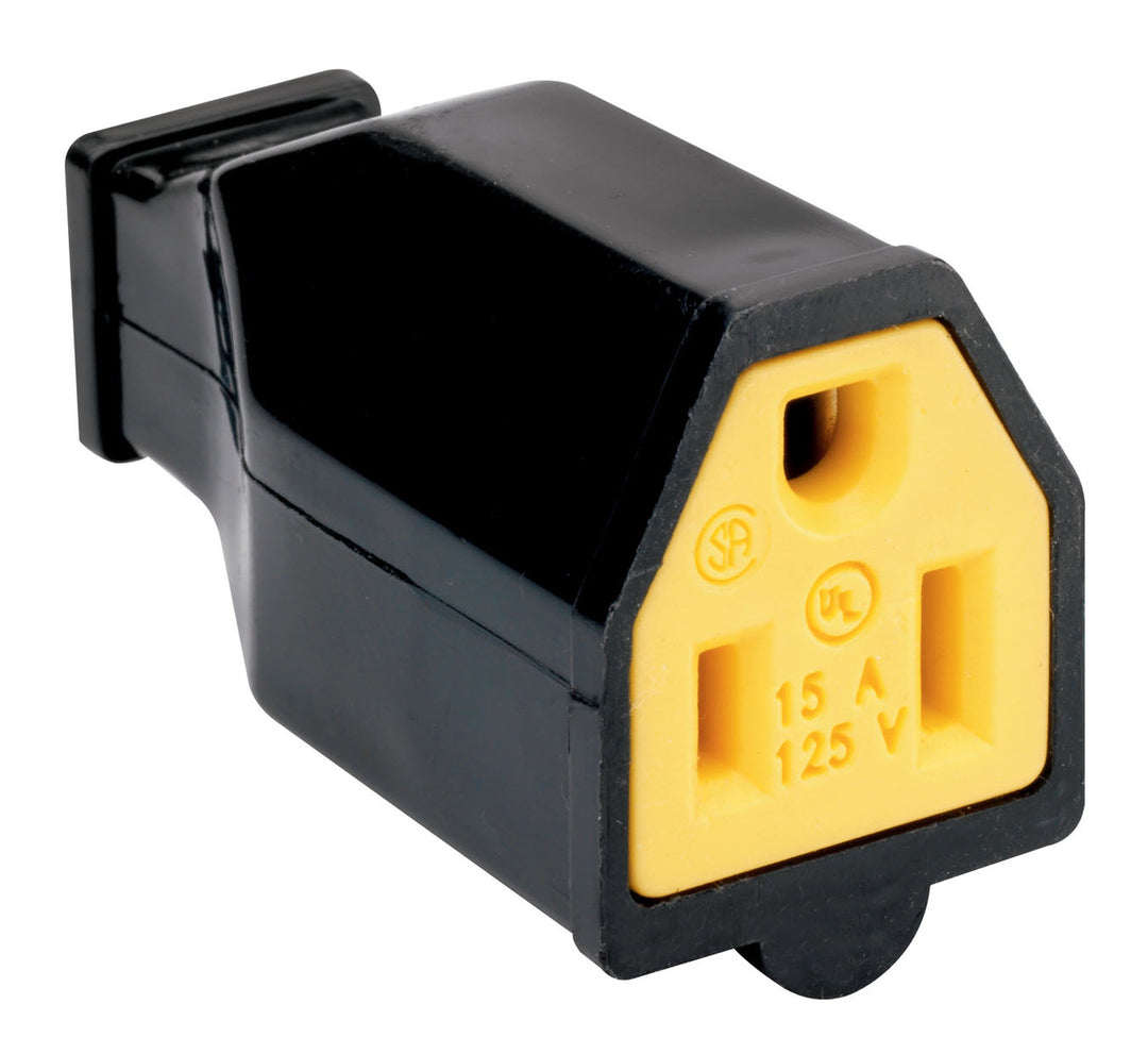 15A 125V 2 POLE 3 WIRE CONNECTOR BK